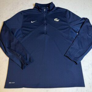 Nike Dri-Fit George Washington University 1/4 Zip Pullover Men’s Large Navy GW